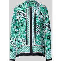 comma Regular Fit Bluse mit Hemdblusenkragen in Gruen, Größe 44 von comma