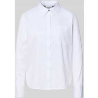 comma Regular Fit Hemdbluse mit Brusttasche in Weiss, Größe 38 von comma