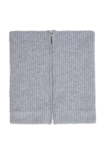 comma Rollkragen-Schal mit Reißverschluss grau meliert ONESIZE von Comma