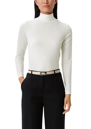 comma Rollkragenpullover aus Micromodalmix weiß 40 von comma