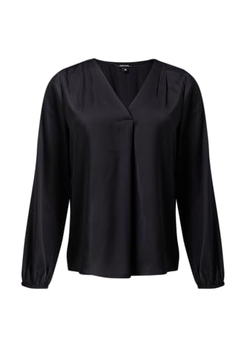 comma Satinbluse mit V-Ausschnitt von comma