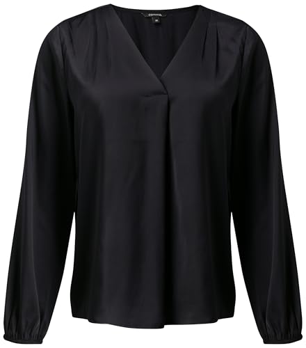comma Satinbluse mit V-Ausschnitt von comma