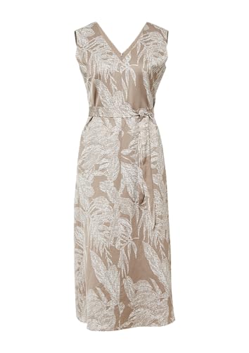 comma Satiniertes Leinenmix-Kleid in Midilänge helles beige 46 von comma