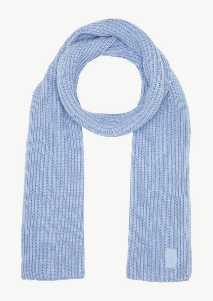 comma Schal Tuch, Gerippter Schal mit Label-Patch aus Wollmix von comma