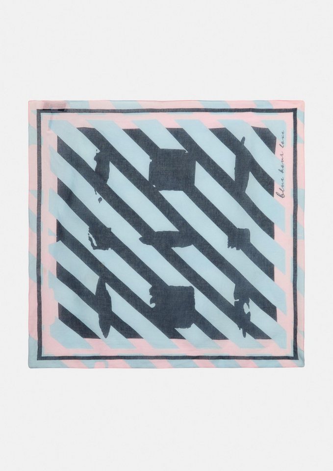 comma Schal Tuch, Leichtes Baumwolltuch mit Motivprint von comma