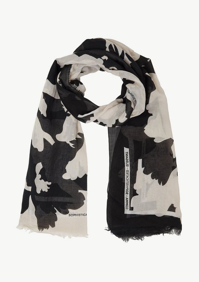 comma Schal Tuch, Print-Schal aus Lyocellmix von comma