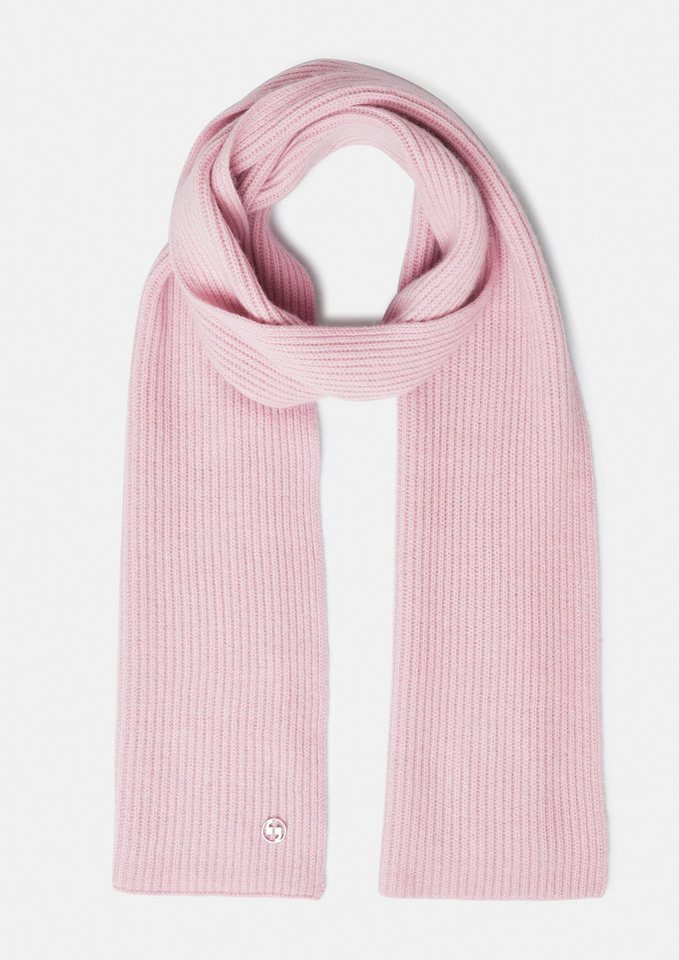 comma Schal Tuch, Strickschal aus Wolle mit Label-Emblem von comma