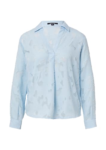 comma Semitransparente Jacquard-Bluse im Relaxed Fit hellblau 38 von comma