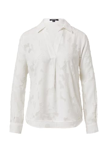 comma Semitransparente Jacquard-Bluse im Relaxed Fit weiß 46 von comma