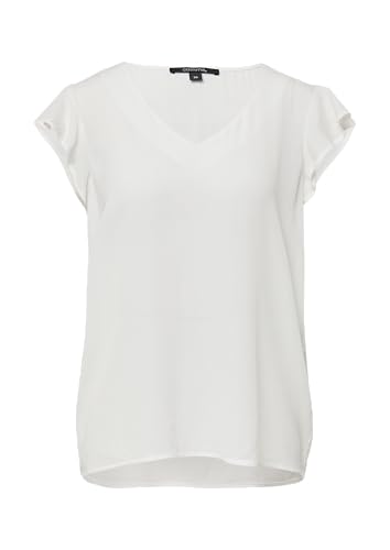 comma Semitransparente Viskosebluse mit Volantärmeln weiß 42 comma Semitransparente Viskosebluse mit Volantärmeln weiß 42 von comma