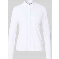 comma Slim Fit Poloshirt mit durchgehender Knopfleiste in Weiss, Größe 38 comma Slim Fit Poloshirt mit durchgehender Knopfleiste in Weiss, Größe 38 von comma