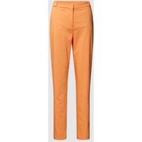 comma Slim Fit Stoffhose im unifarbenen Design in Orange, Größe 38 von comma