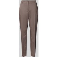 comma Slim Fit Stoffhose mit Bügelfalten in Taupe, Größe 38 comma Slim Fit Stoffhose mit Bügelfalten in Taupe, Größe 38 von comma