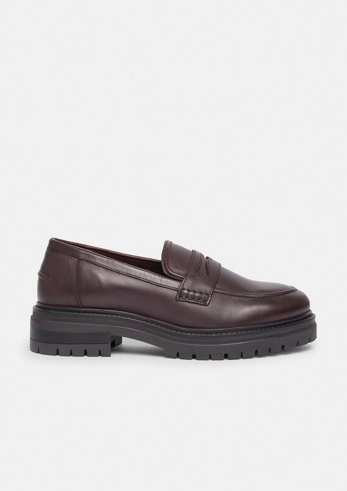 comma Slipper Slipper Leder-Loafers mit Plateausohle von comma