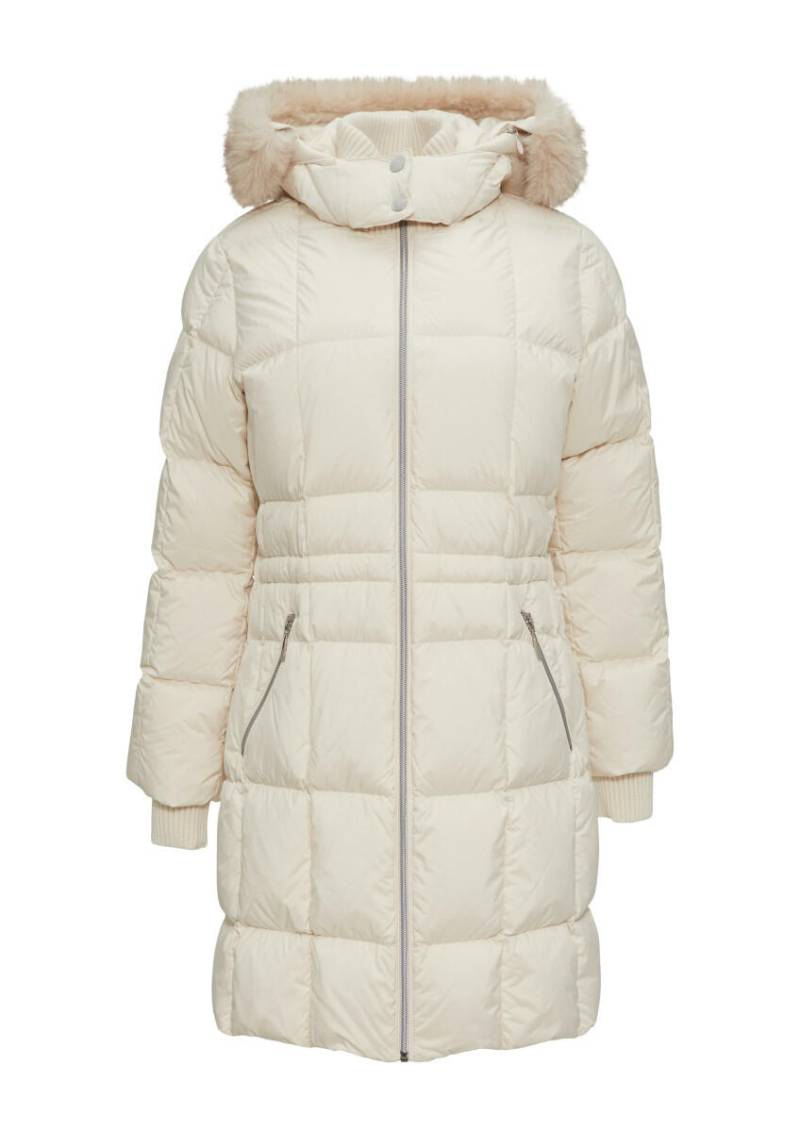 comma - Stepp-Jacke mit gefütterter Kapuze beige - Gr. - 44 von comma