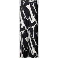 comma Stoffhose mit Allover-Muster in Black, Größe 34/34 von comma