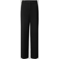 comma Straight Leg Stoffhose mit Gürtelschlaufen in Black, Größe 38 von comma