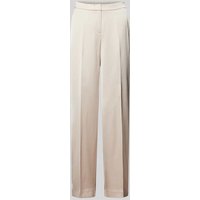 comma Straight Leg Stoffhose mit elastischem Bund in Beige, Größe 38 von comma