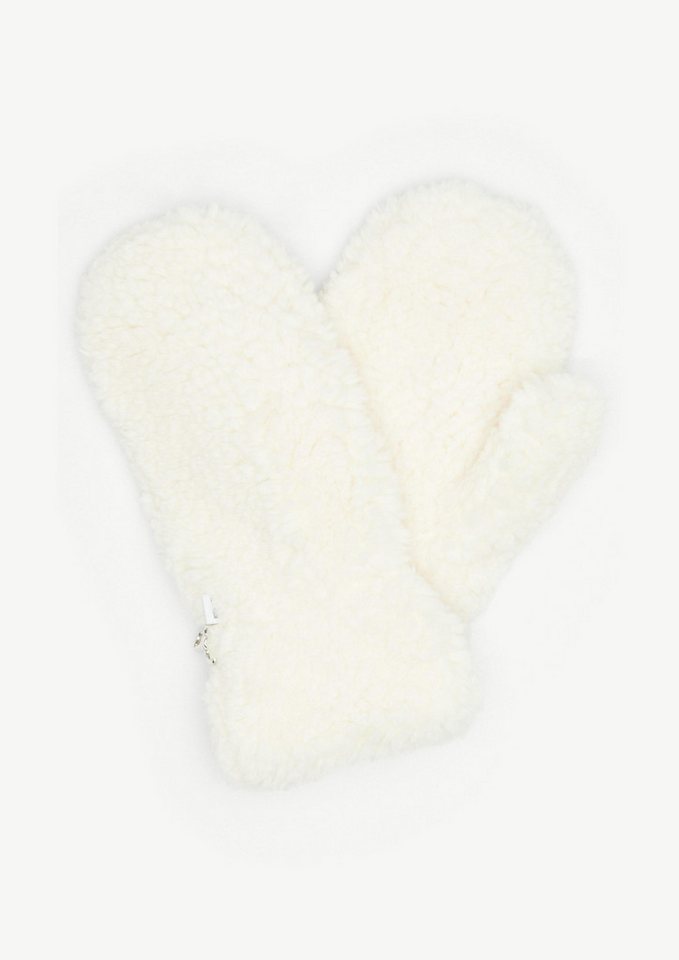 comma Strickhandschuhe Handschuhe Fäustlinge aus Teddyplüsch von comma