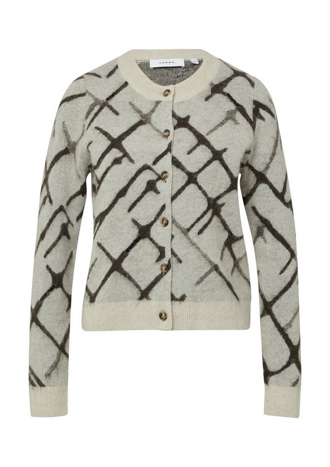 comma Strickjacke Strickjacke GREY/BLACK von comma