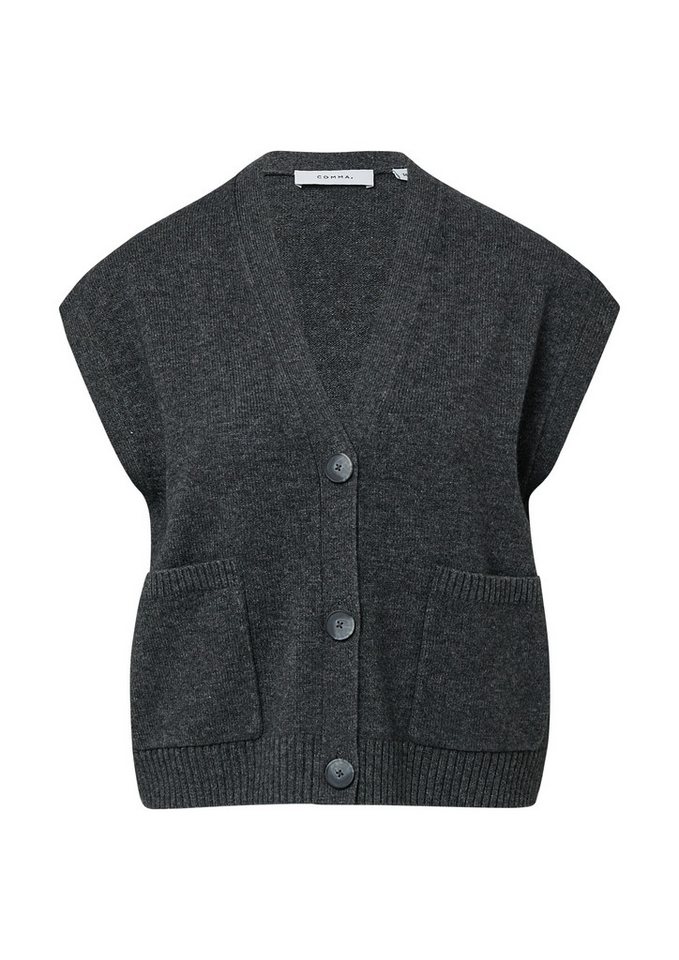 comma Strickjacke Strickjacke GREY/BLACK von comma