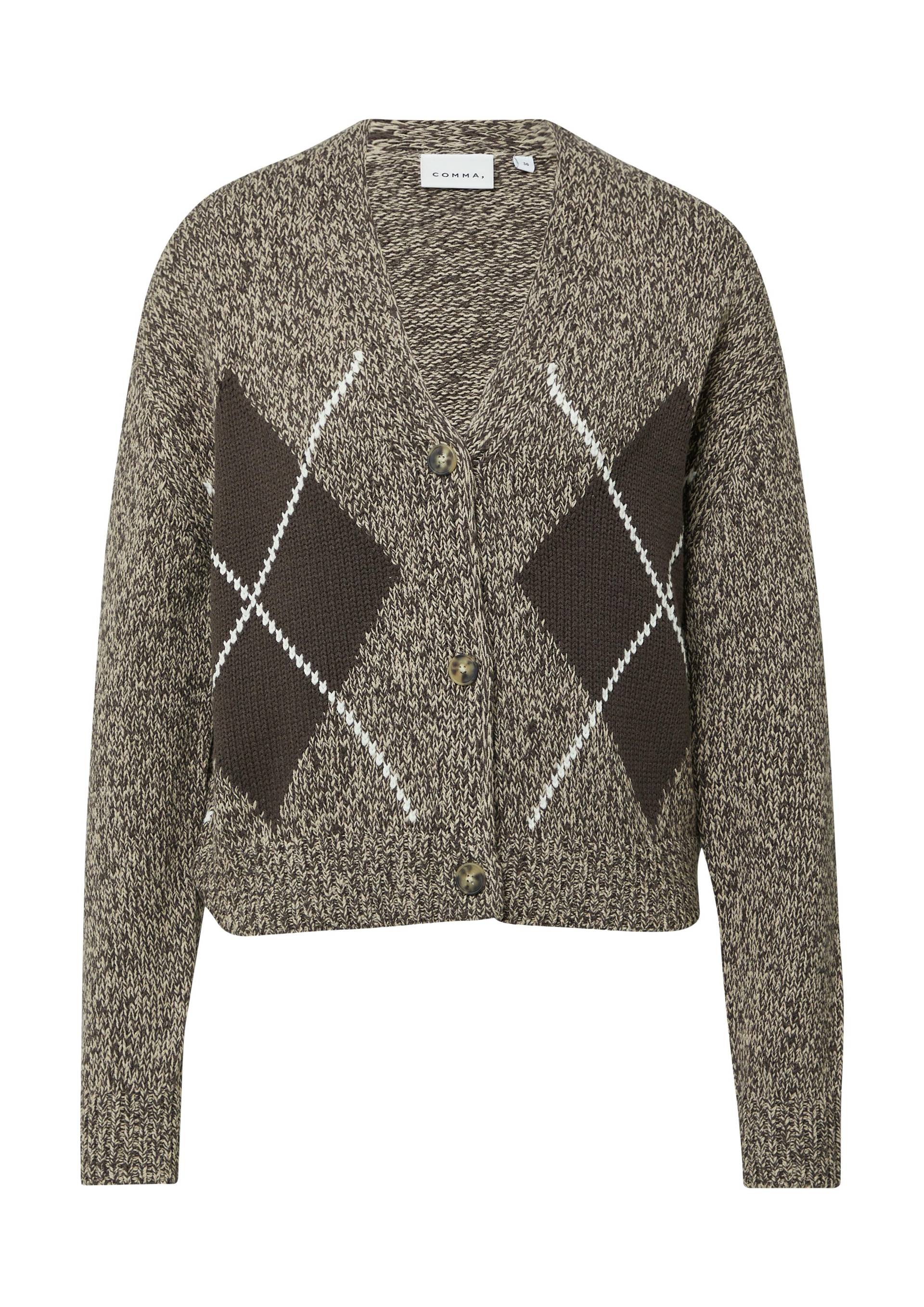 comma - Strickjacke braun - Gr. - 44 von comma