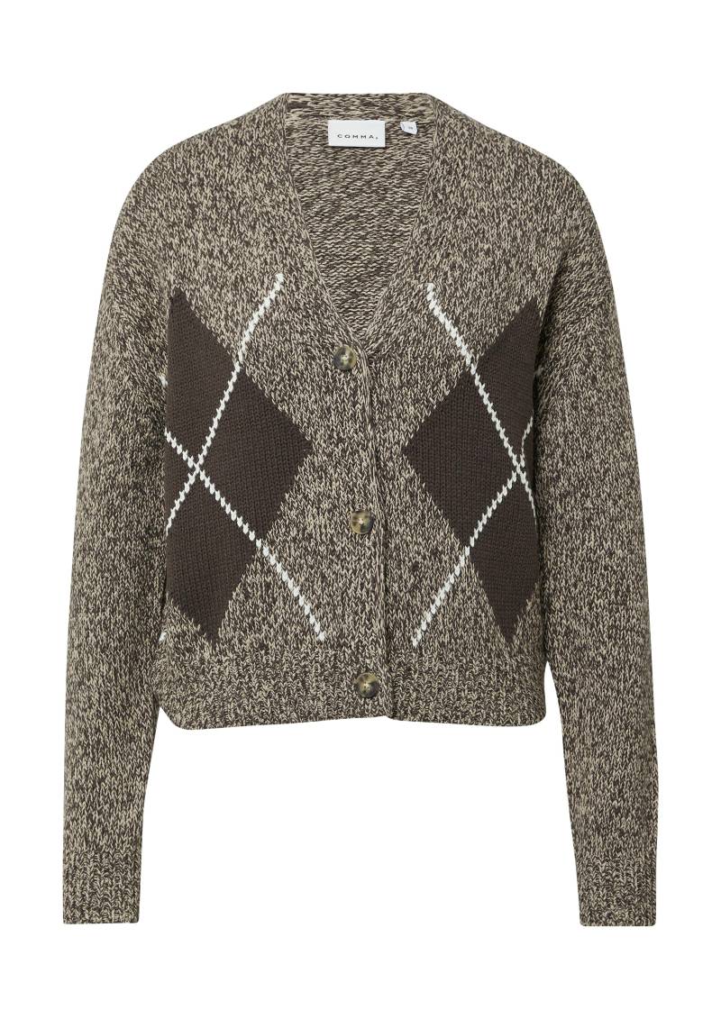 comma - Strickjacke braun - Gr. - 44 von comma