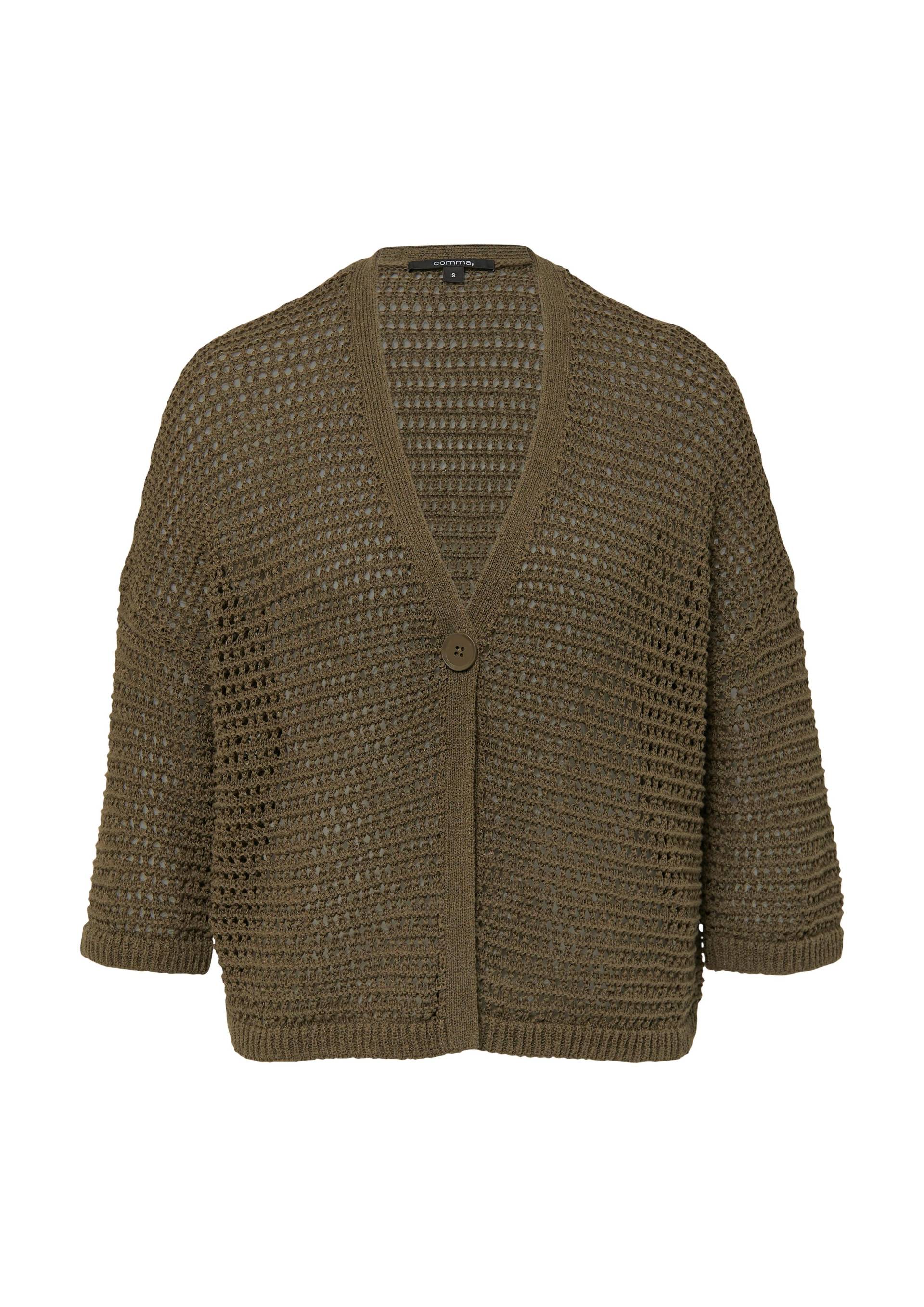 comma - Strickjacke braun - Gr. - M von comma