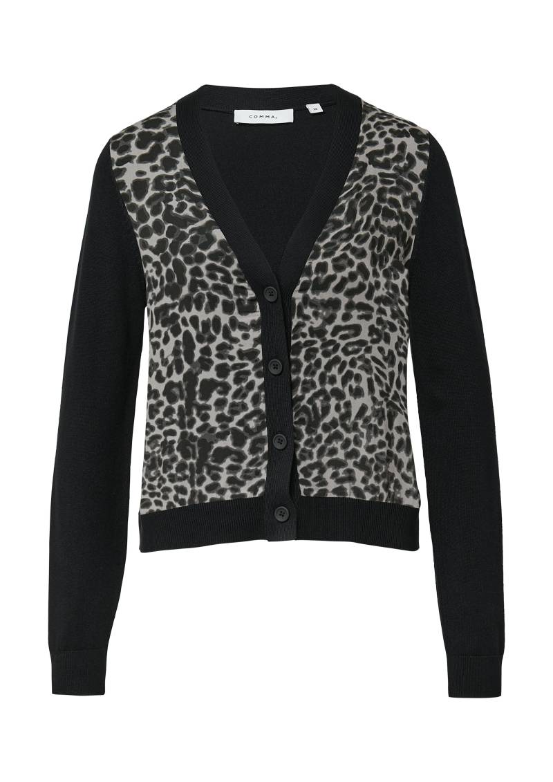 comma - Strickjacke schwarz|grau - Gr. - 36 von comma
