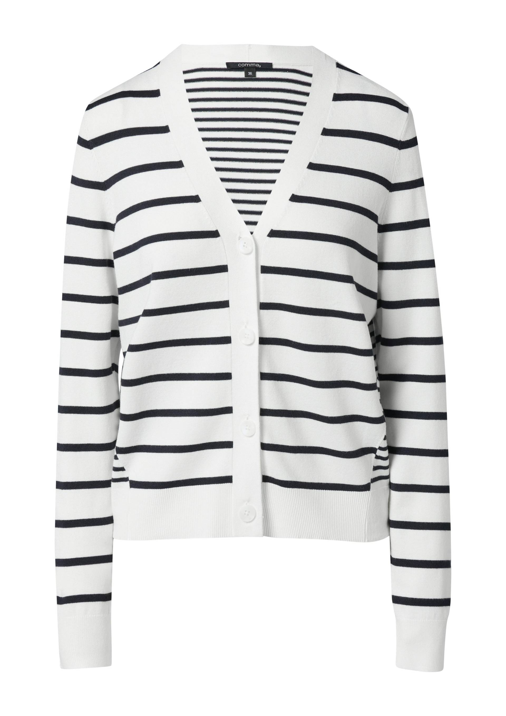 comma - Strickjacke weiß - Gr. - 44 von comma