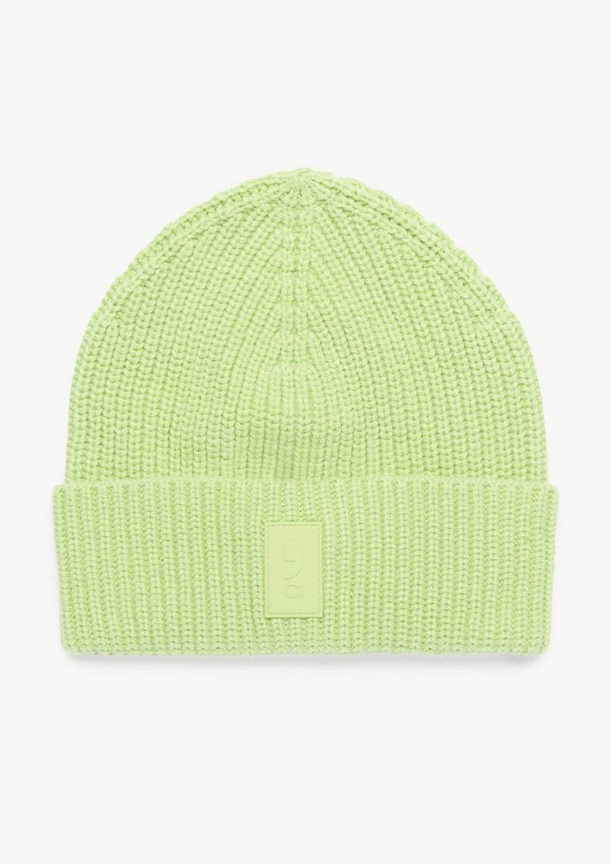 comma Strickmütze Mütze Mütze mit Label-Patch von comma