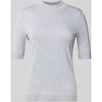 comma Strickpullover aus Viskose-Mix mit 1/2-Arm in Hellgrau, Größe 42 von comma