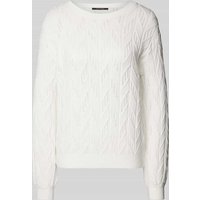 comma Strickpullover aus Viskose-Mix mit Rundhalsausschnitt in Offwhite, Größe 38 von comma