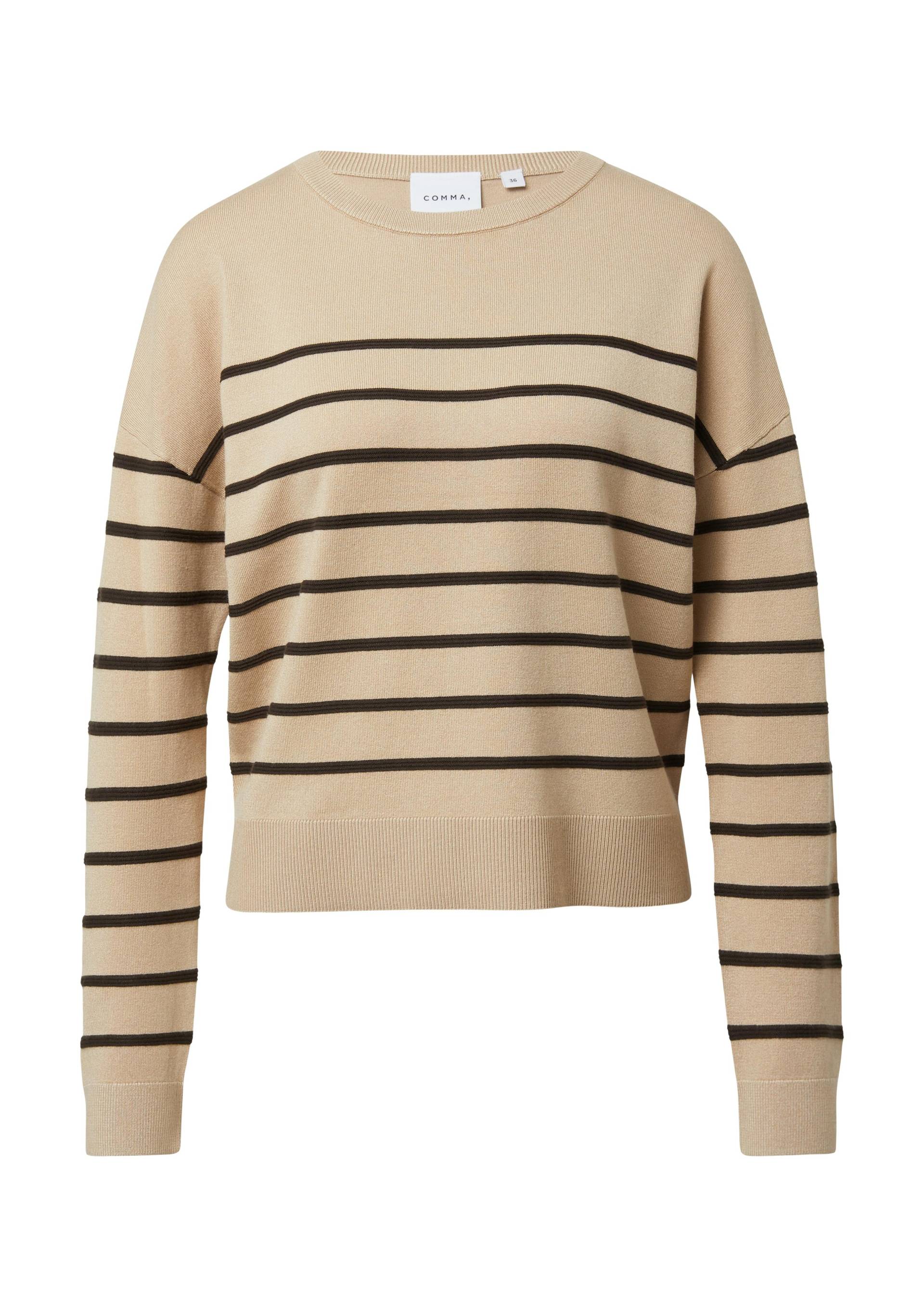 comma - Strickpullover beige - Gr. - 38 von comma