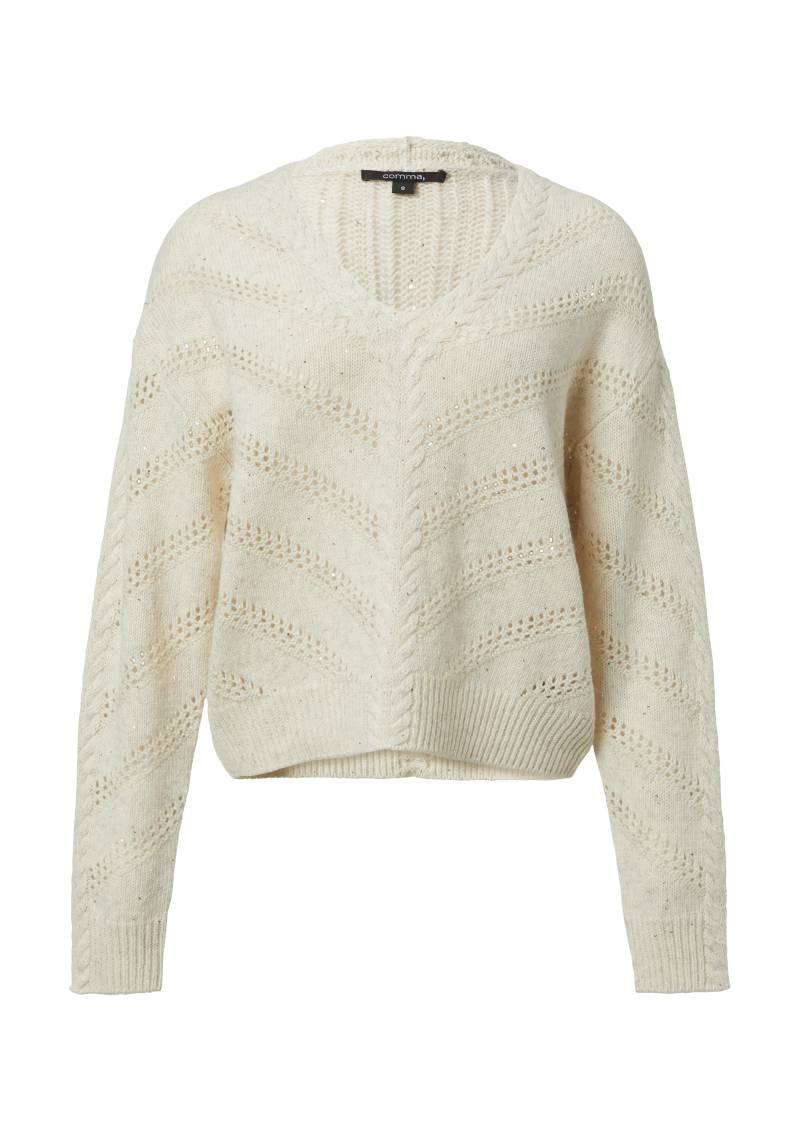 comma - Strickpullover beige - Gr. - M von comma