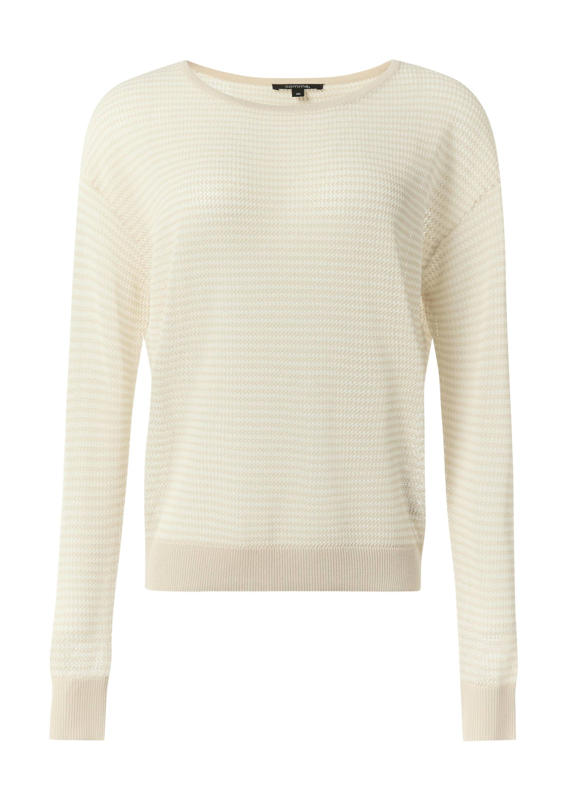 comma - Strickpullover beige|creme - Gr. - 40 von comma