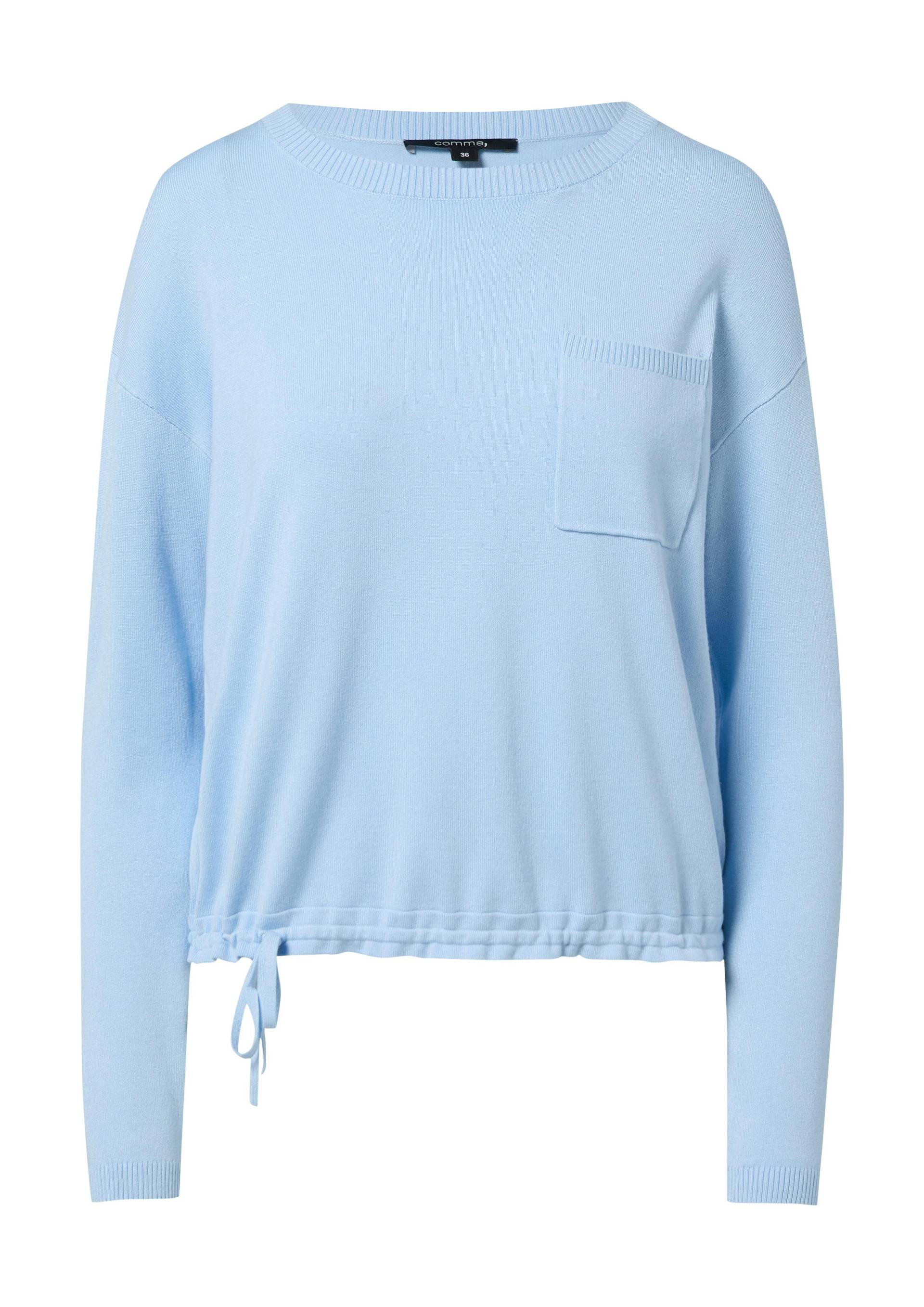 comma - Strickpullover blau - Gr. - 34 von comma