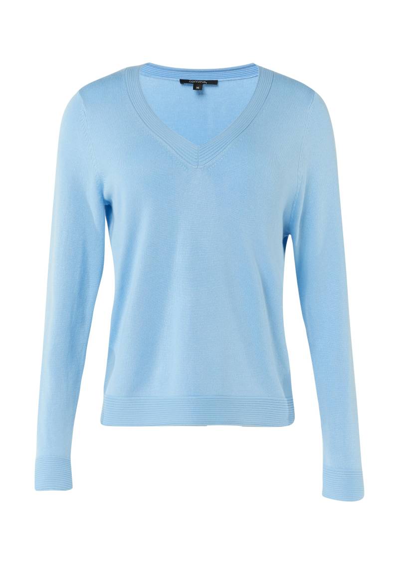 comma - Strickpullover blau - Gr. - 42 von comma