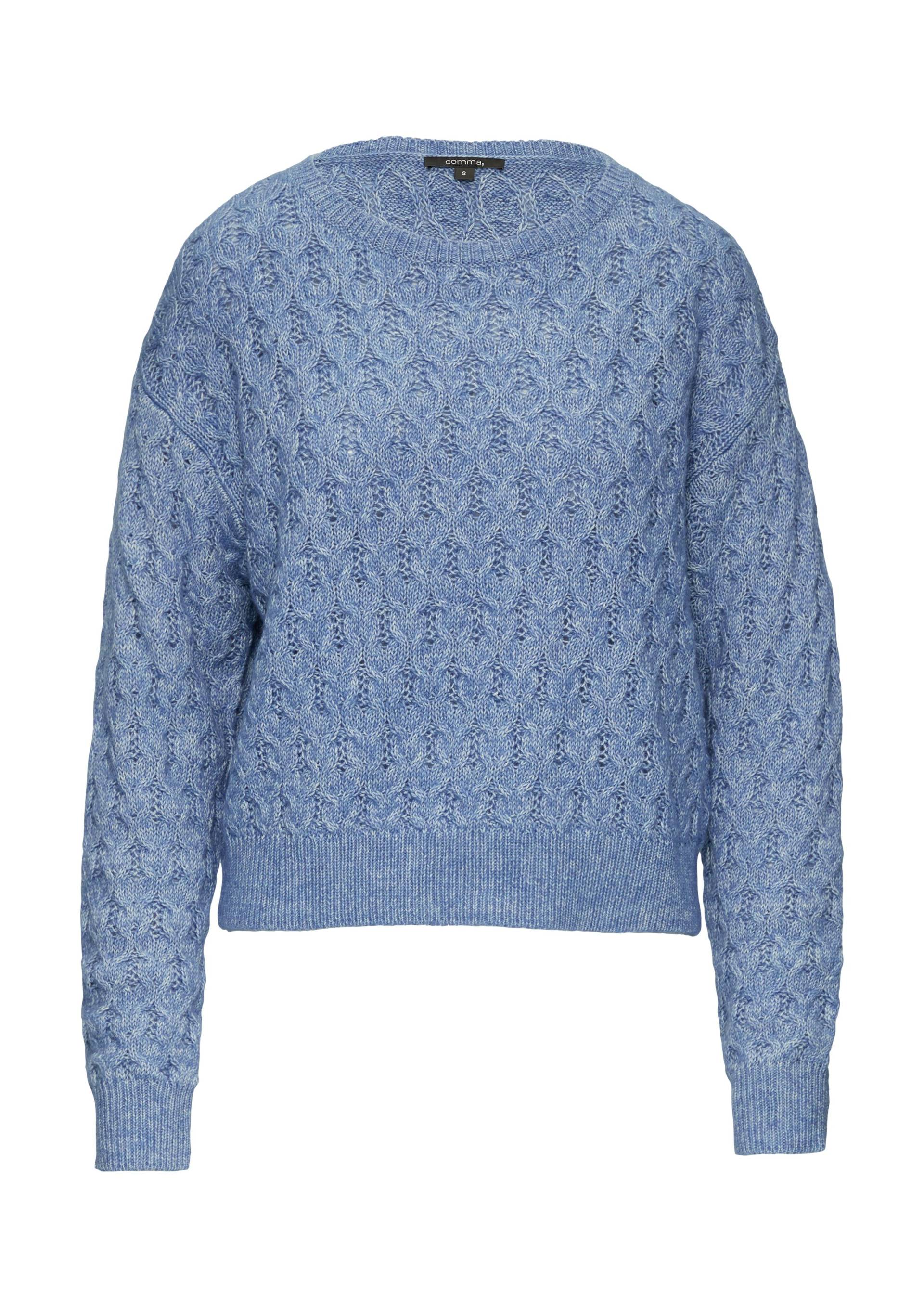 comma - Strickpullover blau - Gr. - M von comma