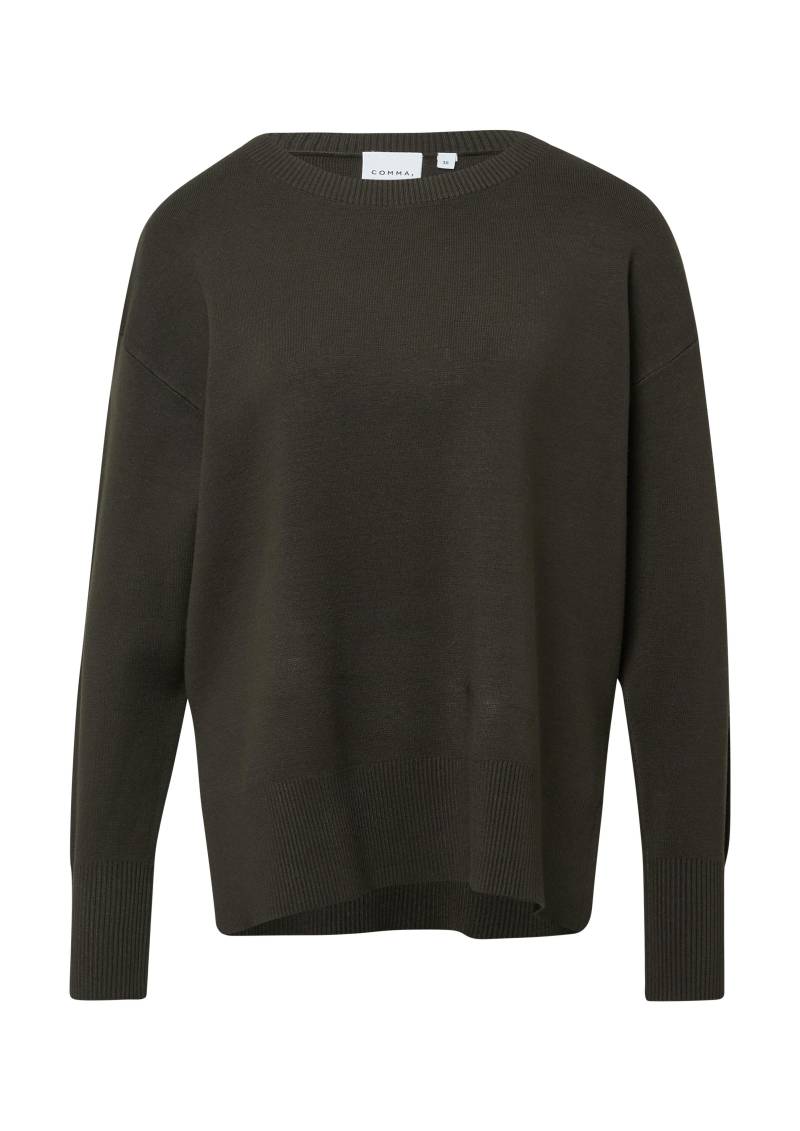 comma - Strickpullover braun - Gr. - 44 von comma