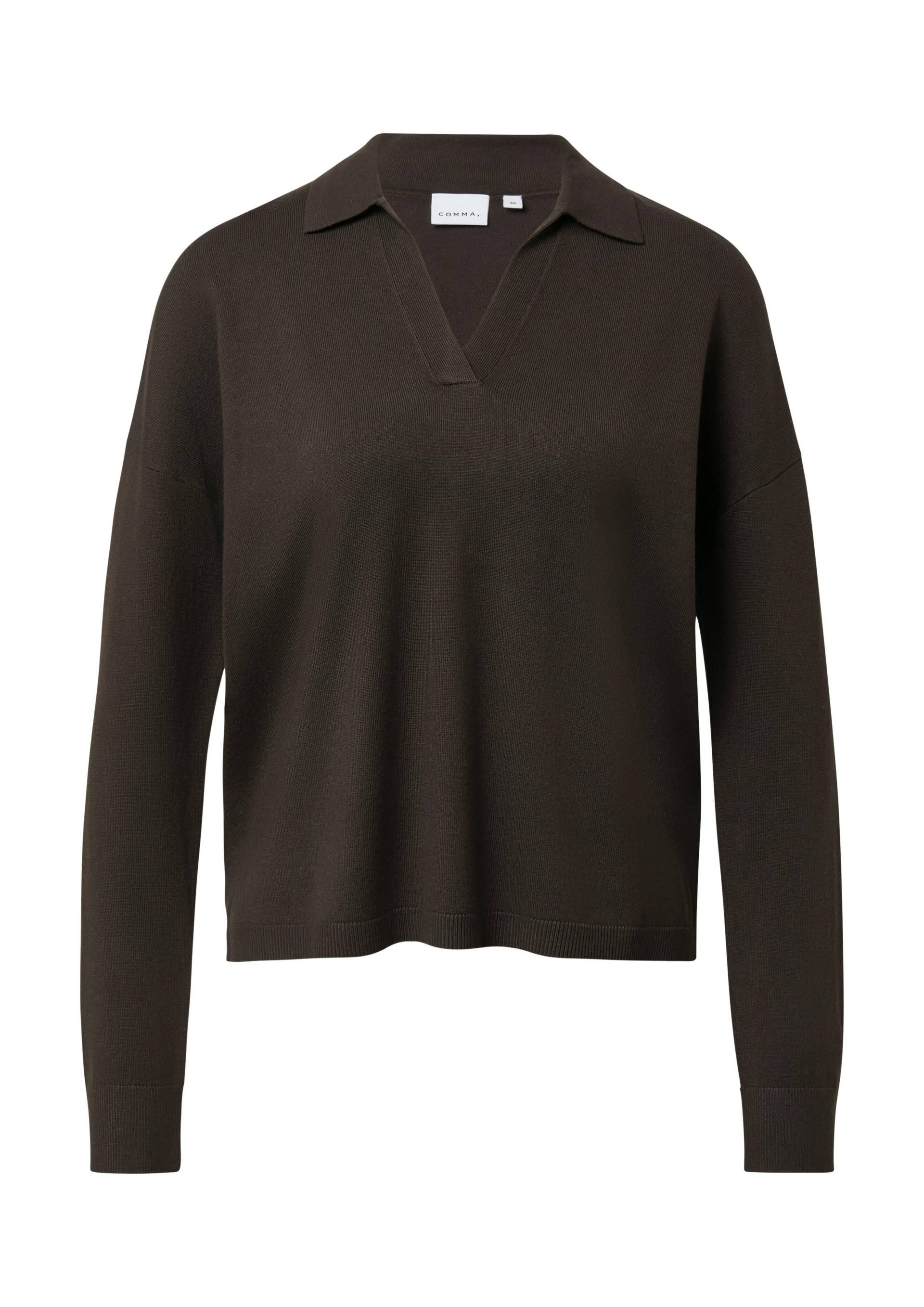 comma - Strickpullover braun - Gr. - 44 von comma