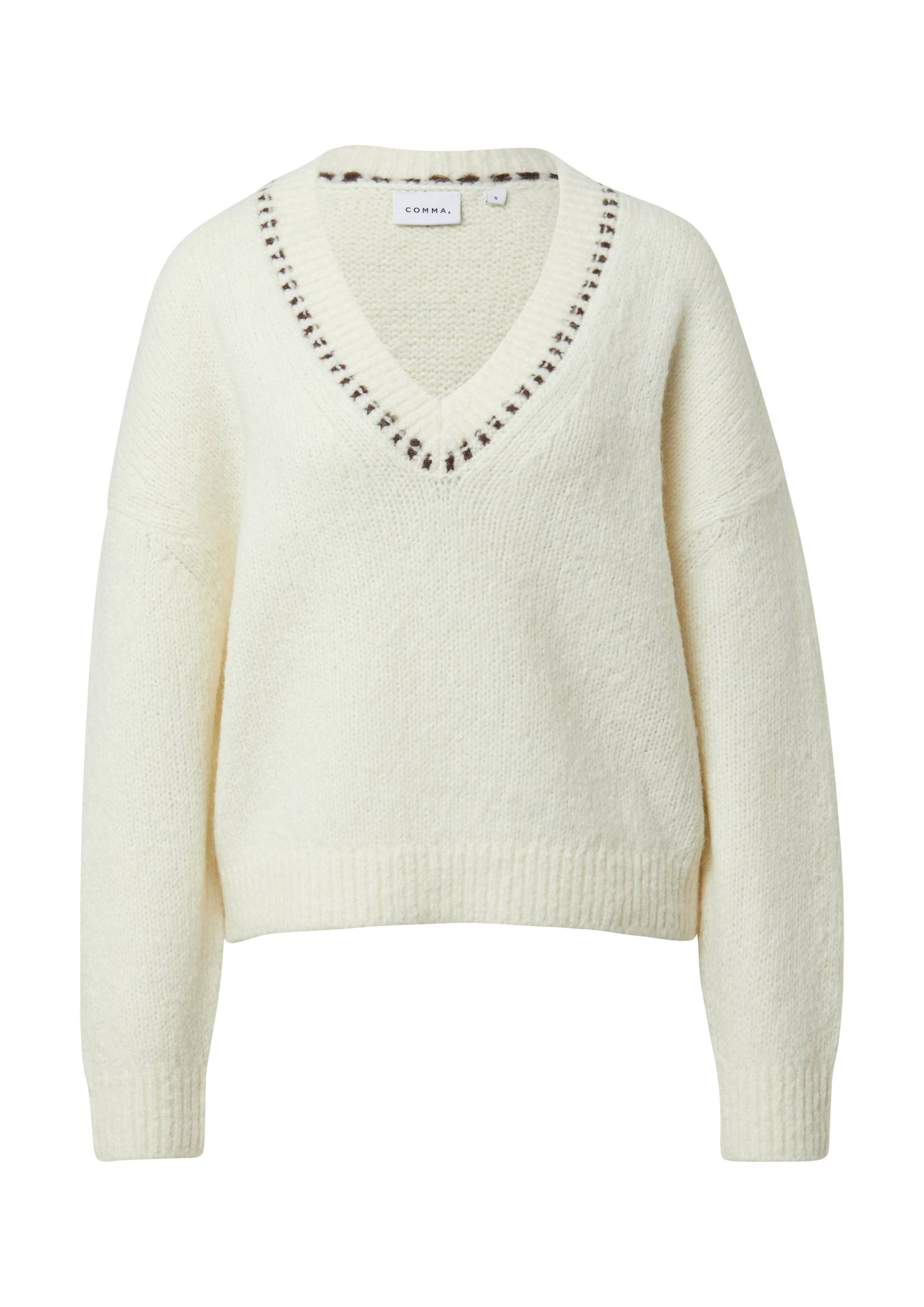 comma - Strickpullover creme - Gr. - XS von comma