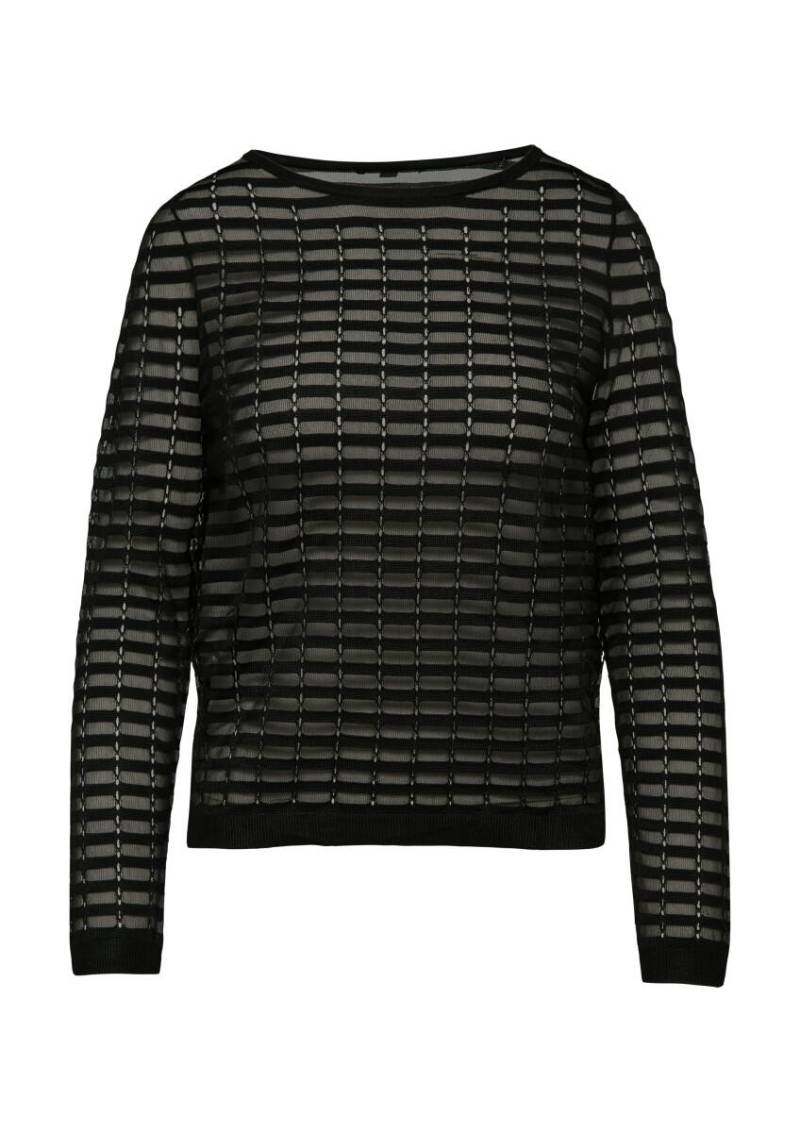 comma - Strickpullover im Slim-Fit schwarz - Gr. - 34 von comma