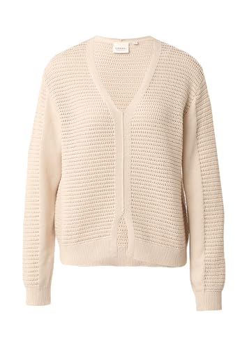 comma Strickpullover in Cardigan-Optik helles beige 42 von comma
