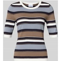 comma Strickpullover mit 3/4-Arm in Rauchblau, Größe 40 von comma