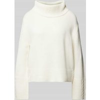comma Strickpullover mit Rollkragen in Weiss, Größe 40 von comma