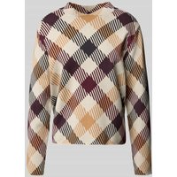 comma Strickpullover mit Rundhalsausschnitt in Beige, Größe 40 von comma