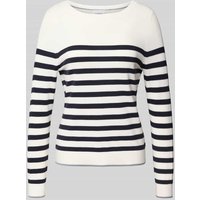 comma Strickpullover mit Rundhalsausschnitt in Offwhite, Größe 42 von comma