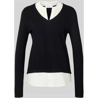 comma Strickpullover mit Strukturmuster in Black, Größe 40 von comma