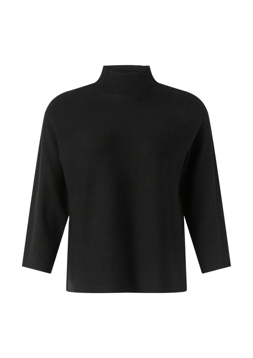 comma - Strickpullover mit Turtleneck-Ausschnitt schwarz - Gr. - 44 von comma